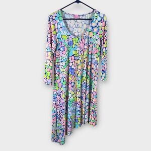 Lilly Pulitzer Womens Ariana Gypsy In Jungle Asymmetrical Swing Dress Colorful M